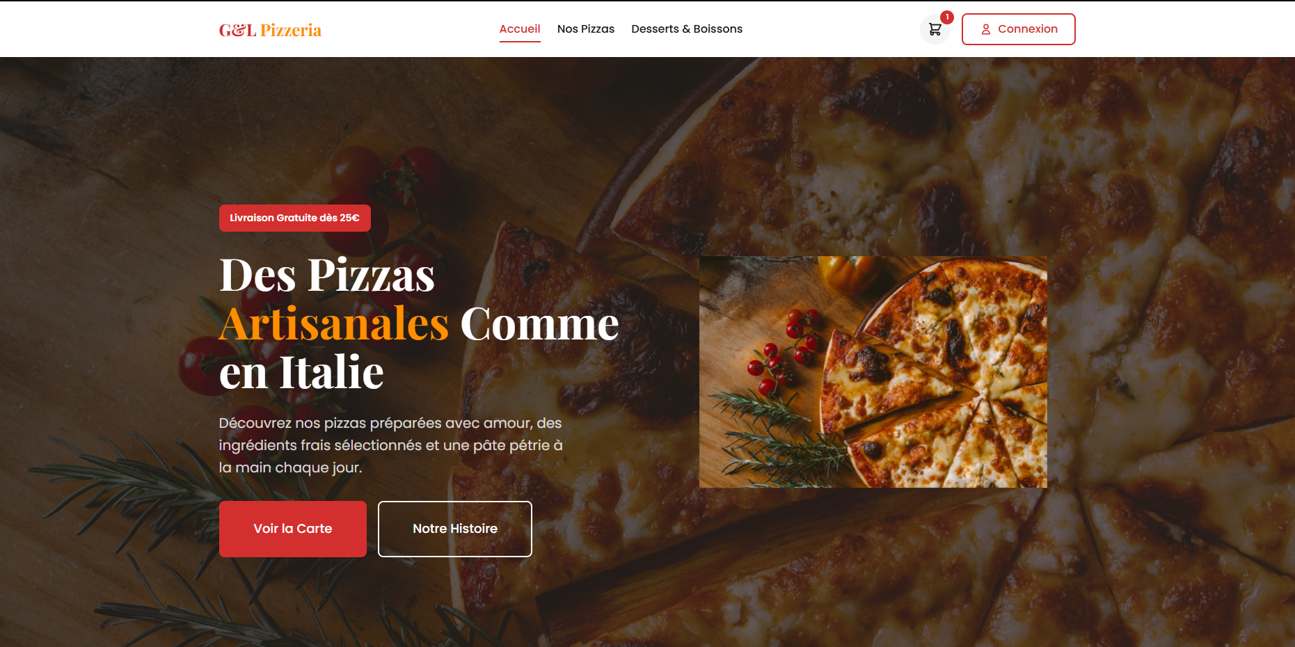 Réalisation — G&L Pizzeria