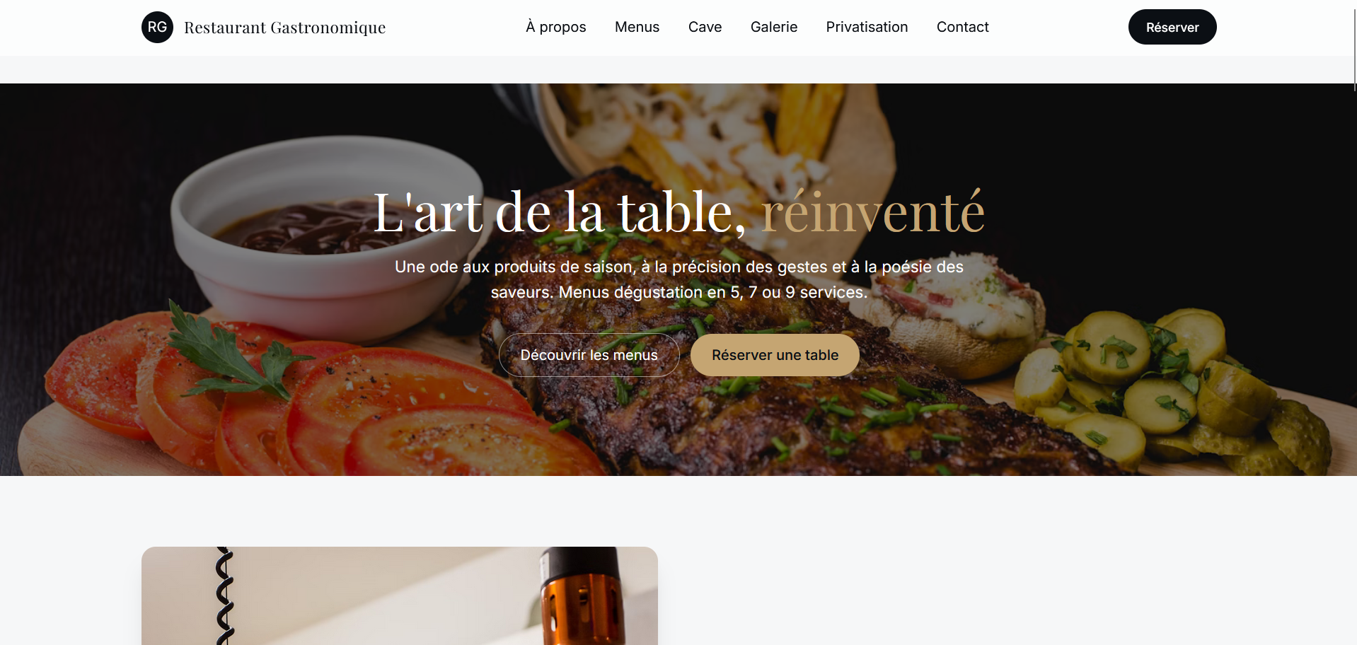 Réalisation — G&L Gastronomique